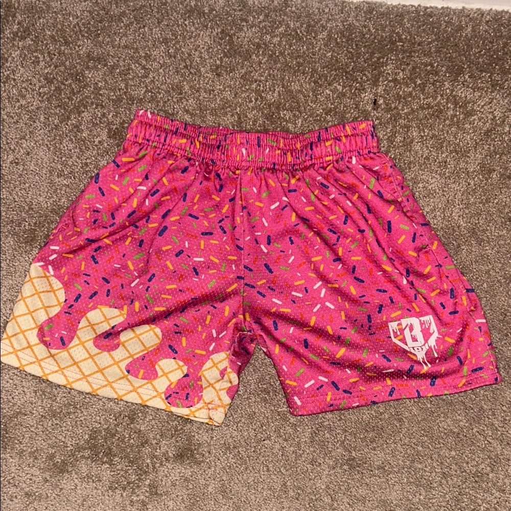 Pink BASEBALL LIFESTYLE Ice Cream Shorts YOUTH LARGE